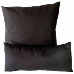 Faux Suede Cushion & Bolster Set - Black Faux Suede Cushion & Bolster Set - Black