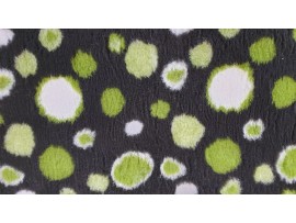 PnH Veterinary Bedding ® - BINDED - NON SLIP - Black with Green Circles