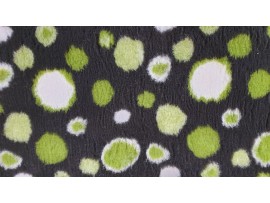 PnH Veterinary Bedding - NON SLIP - SQUARE - Black with Green Circles