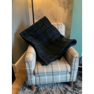 Deluxe Sherpa Fleece Lap Blanket - DOUBLE LAYERED - Blackwatch Tartan
