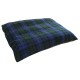 Blackwatch Tartan - Sherpa Fleece Dog Bed Cushion