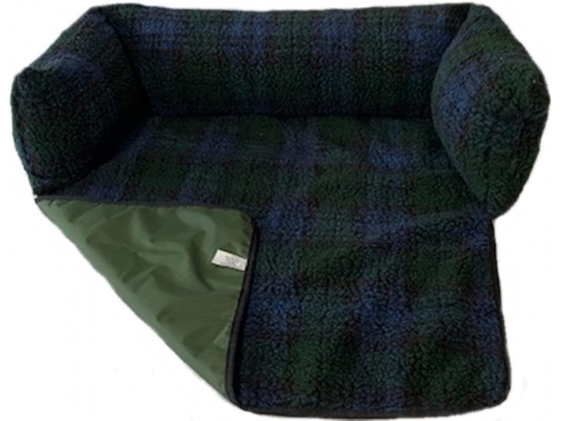 Sofa Dog Bed - Blackwatch Tartan with Waterproof Base