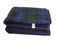 Blackwatch Tartan Sherpa Fleece Dog Blanket  DOUBLE LAYERS FOR EXTRA COMFORT