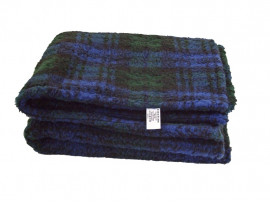 Blackwatch Tartan Sherpa Fleece Dog Blanket  DOUBLE LAYERS FOR EXTRA COMFORT