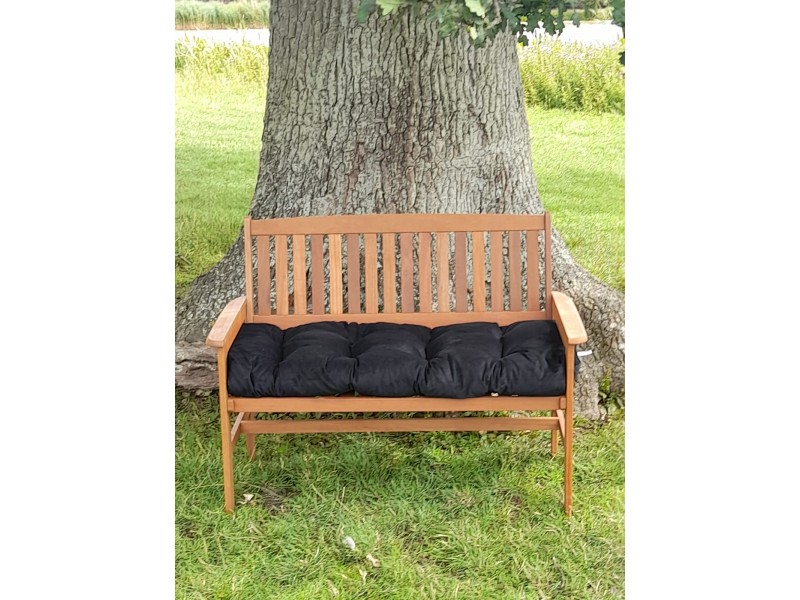 Blown Fibre Garden Bench Cushion - Black Cord