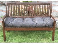 Blown Fibre Garden Bench Cushion - Brown/Gold Fleck SHOWERPROOF