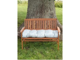 Blown Fibre Garden Bench Cushion - Duck Egg / White Stripe