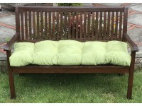 Blown Fibre Garden Bench Cushion - Olive Green Faux Suede
