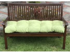 Blown Fibre Garden Bench Cushion - Olive Green Faux Suede