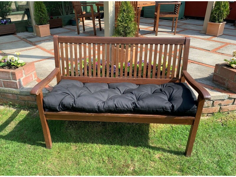 Blown Fibre Garden Bench Cushion - Black