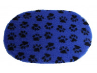 PnH Veterinary Bedding - NON SLIP - OVAL - Blue with Black Paws