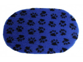 PnH Veterinary Bedding - NON SLIP - OVAL - Blue with Black Paws