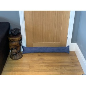 Faux Suede Draught Excluder - Denim Blue Faux Suede Draught Excluder - Denim Blue
