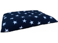 Midnight Blue with White Stars - Sherpa Fleece Dog Bed Cushion