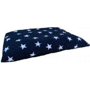 Midnight Blue with White Stars - Sherpa Fleece Dog Bed Cushion Midnight Blue with White Stars - Sherpa Fleece Dog Bed Cushion