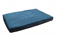 Harbour Blue Memory Foam Dog Bed - 70cm x 50cm, 5cm Deep