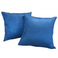 Large Cushion - 65cm x 65cm - Denim Blue Faux Suede