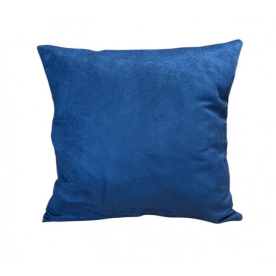Scatter Cushion - 45cm x 45cm - Denim Blue Faux Suede