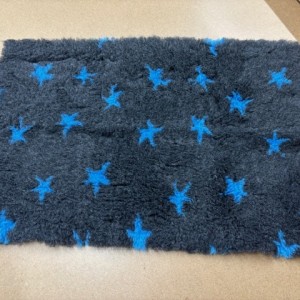 Clearance PnH Veterinary Bedding - NON SLIP - Charcoal / Blue Stars - 75cm x 50cm