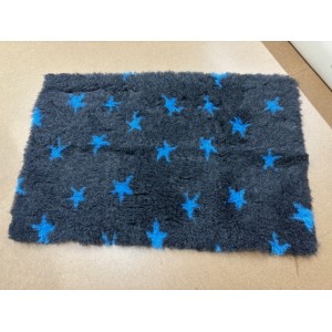 Clearance PnH Veterinary Bedding - NON SLIP - Charcoal / Blue Stars - 75cm x 50cm