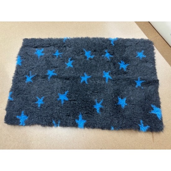 Clearance PnH Veterinary Bedding - NON SLIP - Charcoal / Blue Stars - 75cm x 50cm