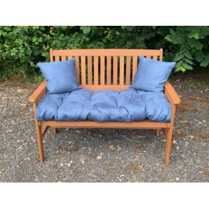 Blown Fibre Garden Bench Cushion - Denim Blue Faux Suede Blown Fibre Garden Bench Cushion - Denim Blue Faux Suede