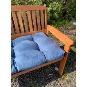 Blown Fibre Garden Bench Cushion - Denim Blue Faux Suede Blown Fibre Garden Bench Cushion - Denim Blue Faux Suede