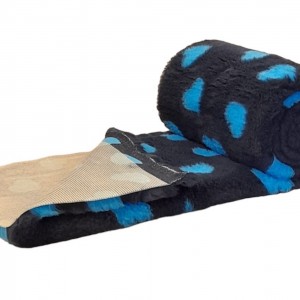Clearance PnH Veterinary Bedding - NON SLIP - Blue / Teal Hearts - 153cm x 60cm
