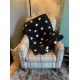 Deluxe Sherpa Fleece Lap Blanket - DOUBLE LAYERED - Blue with White Stars