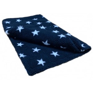 Deluxe Sherpa Fleece Lap Blanket - DOUBLE LAYERED - Blue with White Stars Deluxe Sherpa Fleece Lap Blanket - DOUBLE LAYERED - Blue with White Stars