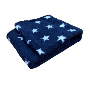 Clearance Blanket, Blue / White Stars 125cm x 73cm