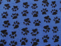 PnH Veterinary Bedding - NON SLIP - RECTANGLE - Blue with Black Paws