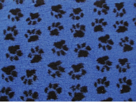 Car Boot Liner - Blue with Black Paws