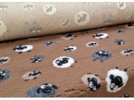 PnH Veterinary Bedding - NON SLIP - RECTANGLE - Brown Sheep