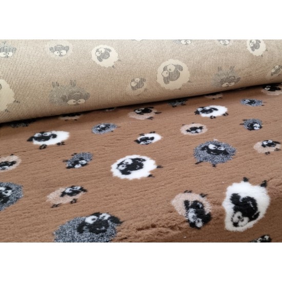 PnH Veterinary Bedding - NON SLIP - EXTRA LARGE PIECE - Brown Sheep