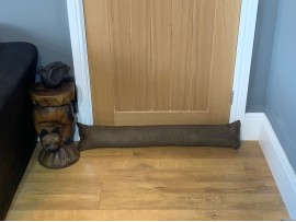 Faux Suede Draught Excluder - Chocolate Brown
