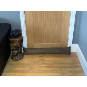 Faux Suede Draught Excluder - Chocolate Brown Faux Suede Draught Excluder - Chocolate Brown