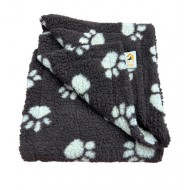 Brown with Cream Paws Double Layered Sherpa Fleece Dog Blanket