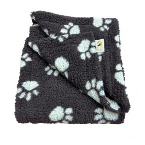Brown with Cream Paws Double Layered Sherpa Fleece Dog Blanket