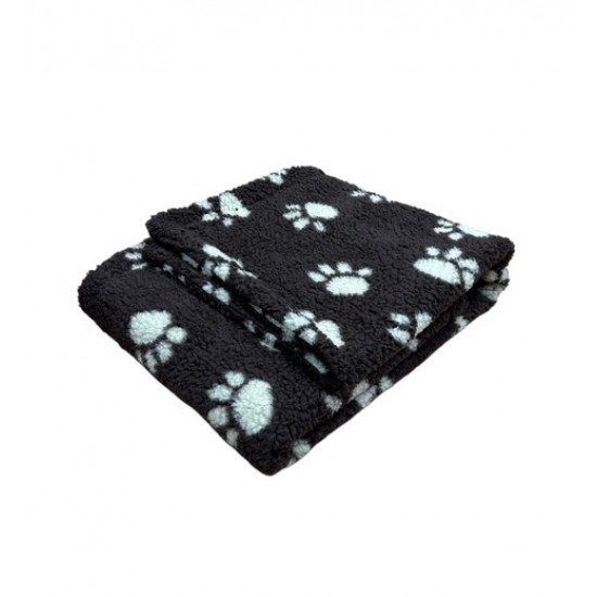 Brown with Cream Paws Double Layered Sherpa Fleece Dog Blanket
