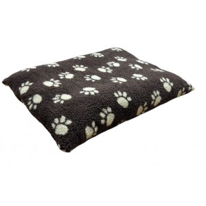 Brown with Cream Paws - Sherpa Fleece Dog Bed Cushion