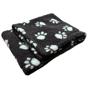 Brown with Cream Paws Double Layered Sherpa Fleece Dog Blanket