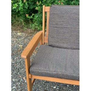 Garden Bench Cushion with Optional Sets - SHOWER PROOF - BROWN / GOLD FLECK