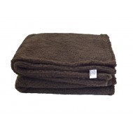 Brown Double Layered Sherpa Fleece Dog Blanket 