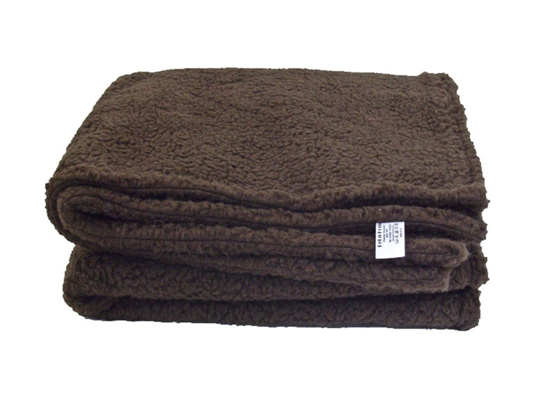 Brown Sherpa Fleece Dog Blanket  DOUBLE LAYERS FOR EXTRA COMFORT