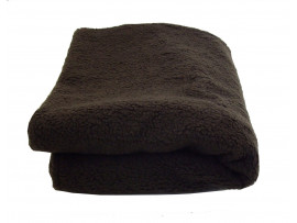 Deluxe Sherpa Fleece Lap Blanket - DOUBLE LAYERED - Brown