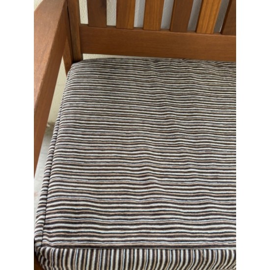 5ft Clearance Bench Cushion - Brown Stripe