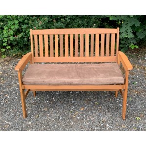 Garden Bench Cushion with Optional Sets - Chocolate Brown Faux Suede Garden Bench Cushion with Optional Sets - Chocolate Brown Faux Suede