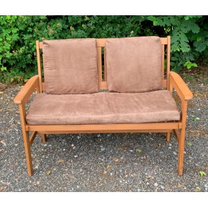 Garden Bench Cushion with Optional Sets - Chocolate Brown Faux Suede Garden Bench Cushion with Optional Sets - Chocolate Brown Faux Suede