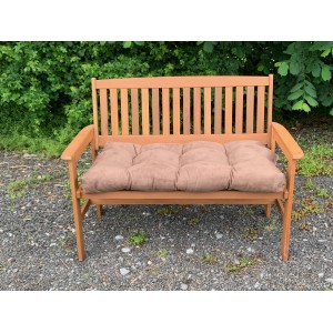 Blown Fibre Garden Bench Cushion - Chocolate Brown Faux Suede Blown Fibre Garden Bench Cushion - Chocolate Brown Faux Suede